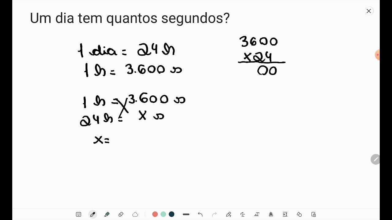 Quantos segundos possui um dia?  Questão de Matemática Básica 